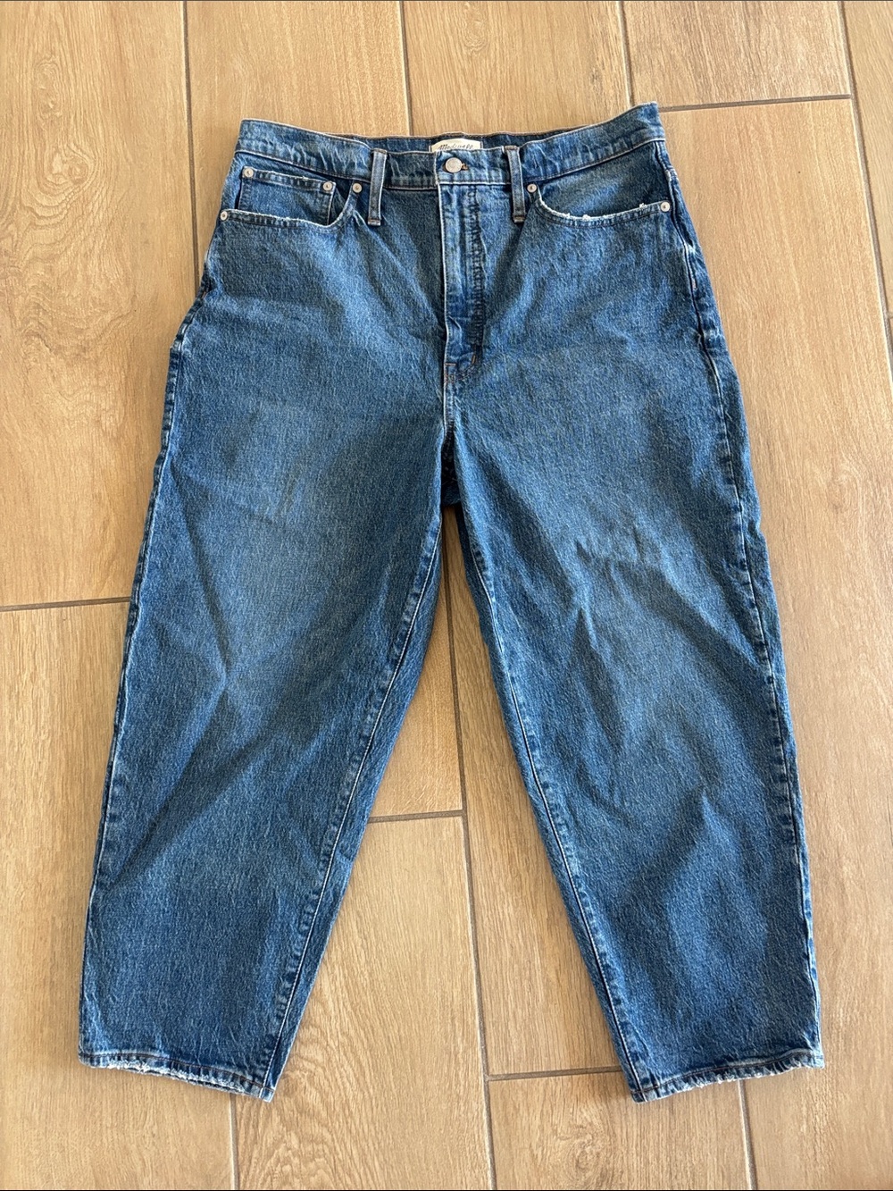 Madewell Medium Blue Wash Balloon Jeans - Size 32